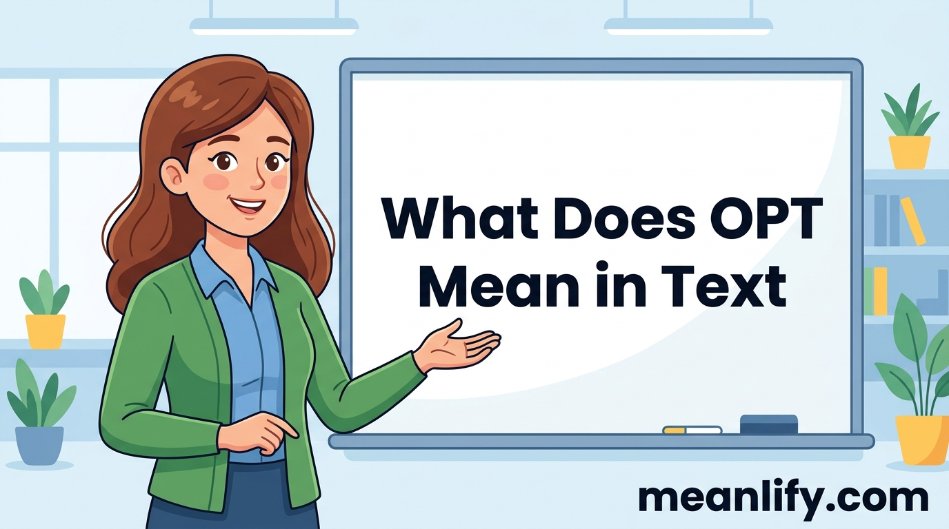 What Does OPT Mean in Text? Real Meaning, Examples & Social Media Use