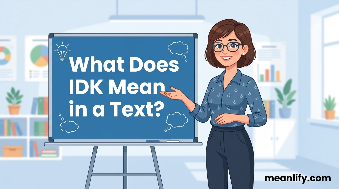 What Does IDK Mean in a Text? Real Meaning, Examples & Social Media Use
