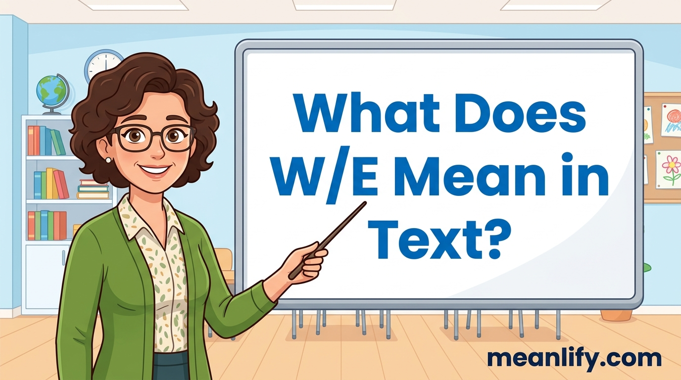 What Does W/E Mean in Text? Real Meaning, Examples & Social Media Use