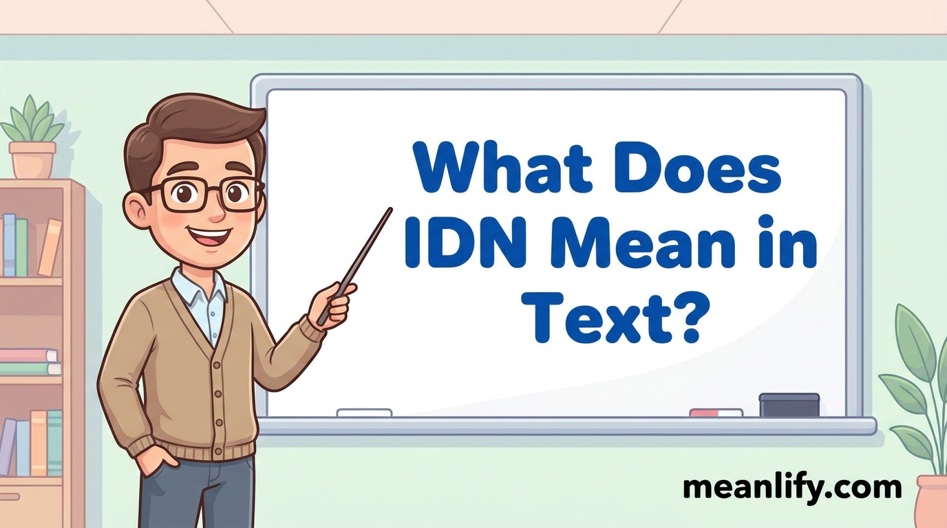 What Does IDN Mean in Text? Real Meaning, Examples & Social Media Use