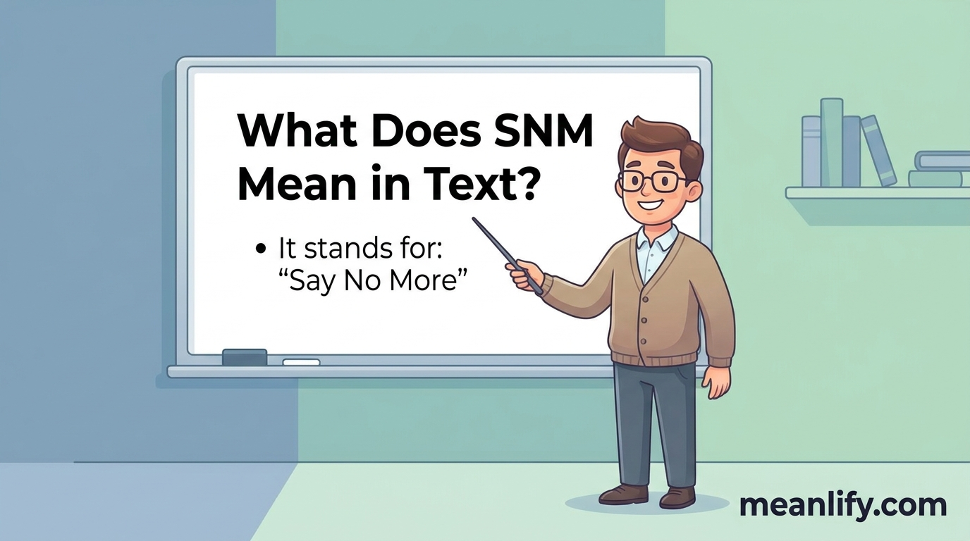 What Does SNM Mean in Text? Real Meaning, Examples & Social Media Use